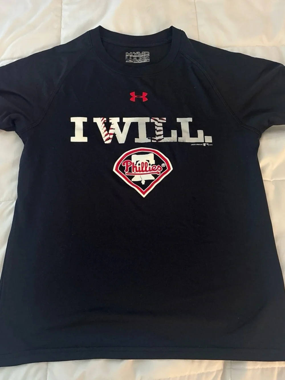 Under Armour Black 'I WILL.' Phillies Graphic Tee